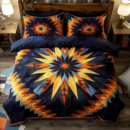 Native Starburst 3-Piece Quilted Bedding Set