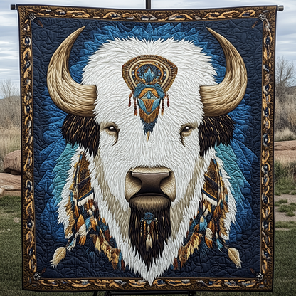 Native Bison Quilted Blanket