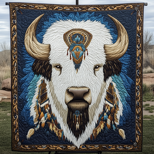 Native Bison Quilted Blanket