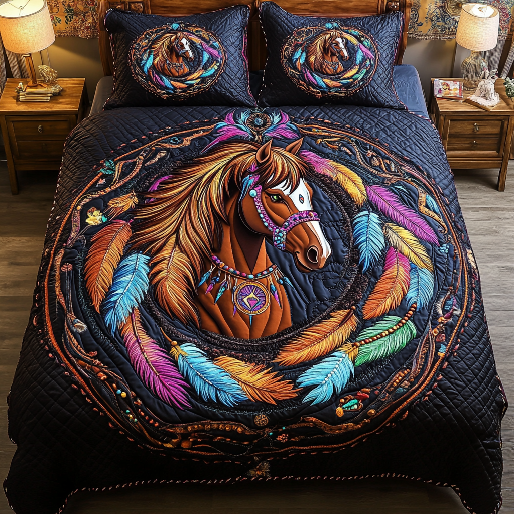 Native Grace 3-Piece Quilted Bedding Set