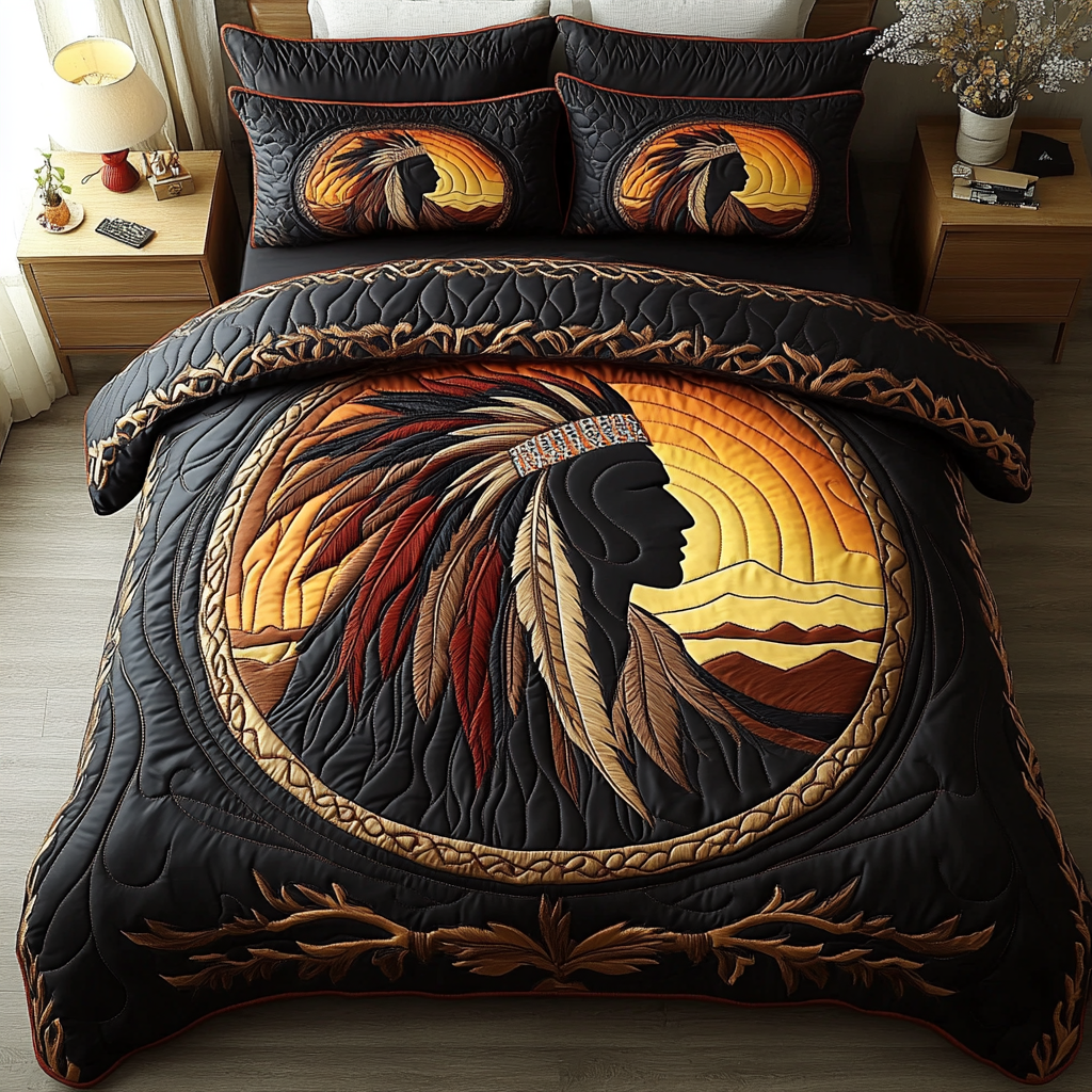 Native Guardian 3-Piece Quilted Bedding Set