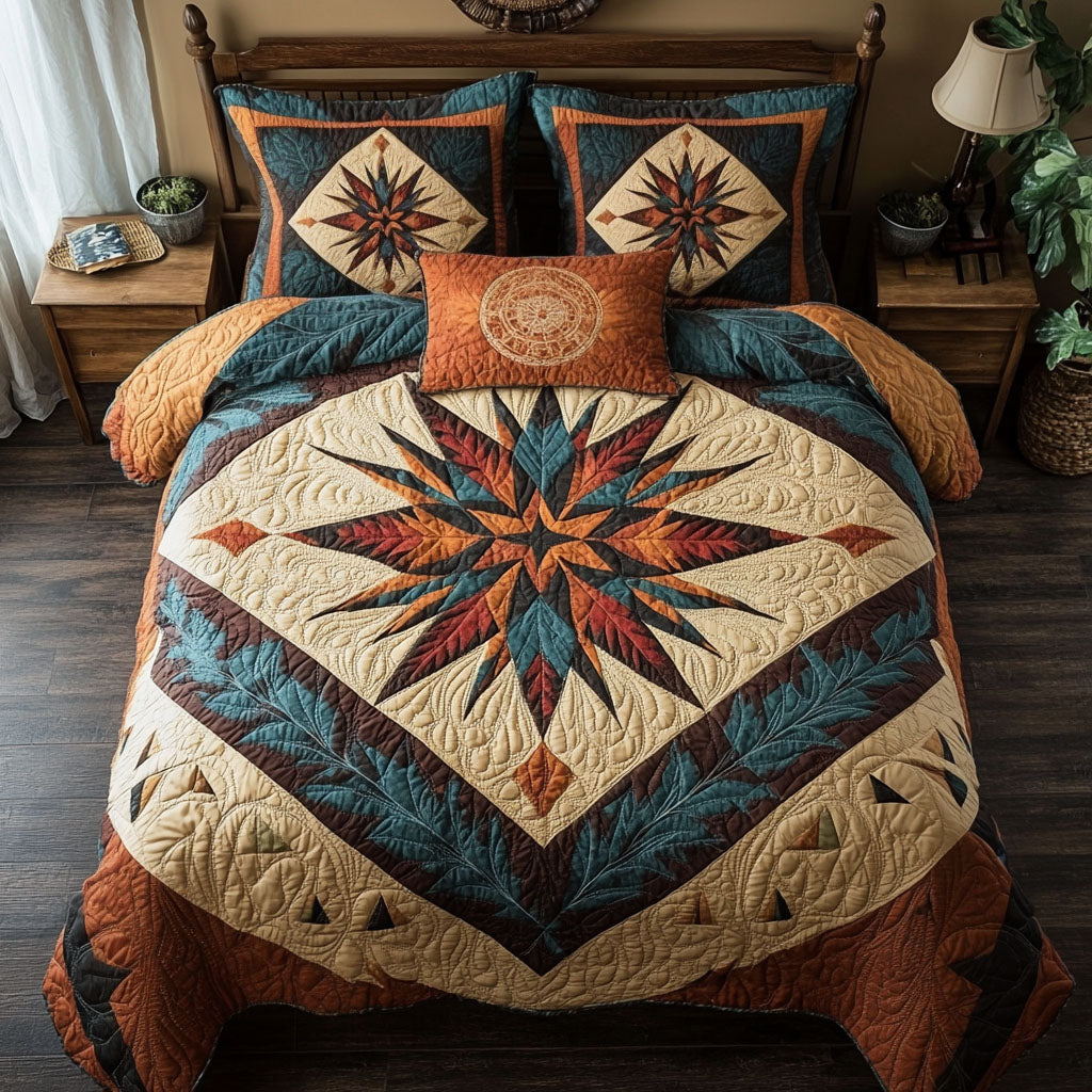 Native Sun Star 3-Piece Quilted Bedding Set