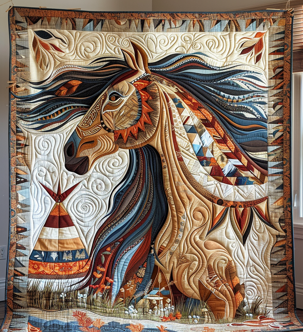 Native Wind Quilted Blanket