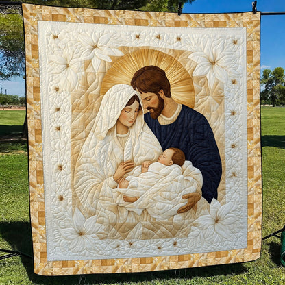 Nativity Scene Quilted Blanket
