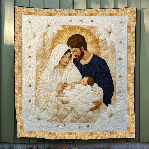 Nativity Scene Quilted Blanket
