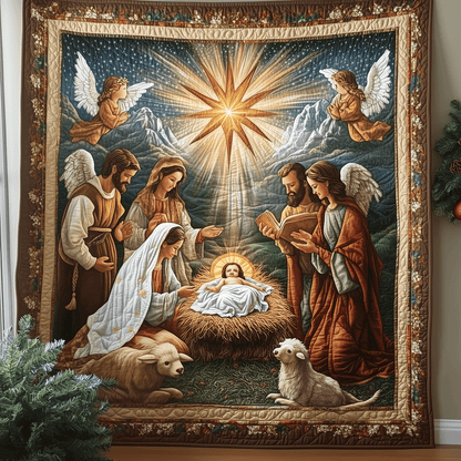 Nativity Story Quilted Blanket