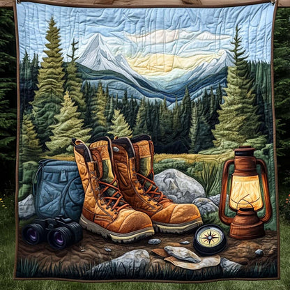 Nature Footsteps Quilted Blanket