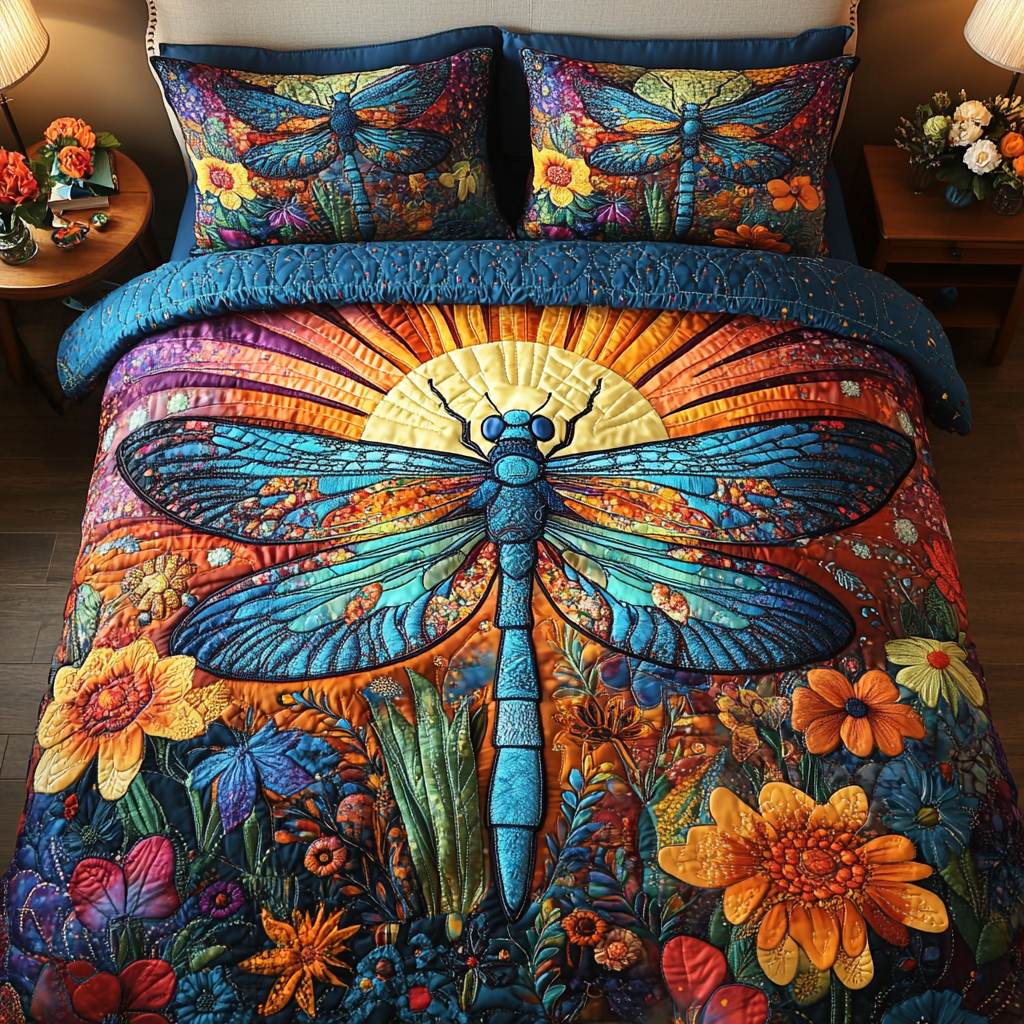 Nature Glimmer 3-Piece Quilted Bedding Set