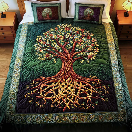 Nature Harmony 3-Piece Quilted Bedding Set