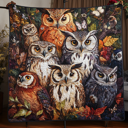 Nature Hoot Quilted Blanket