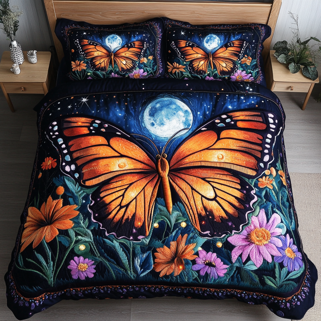 Nature Jewel 3-Piece Quilted Bedding Set