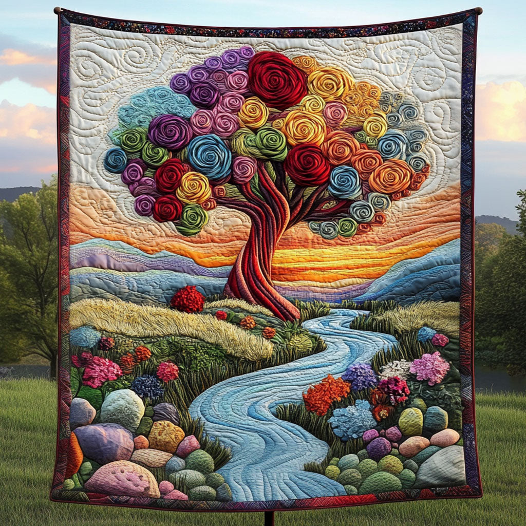 Nature Wisdom Quilted Blanket