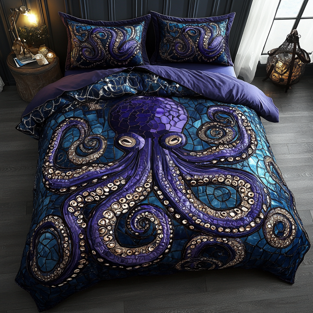 Nautical Enchantment 3-Piece Quilted Bedding Set