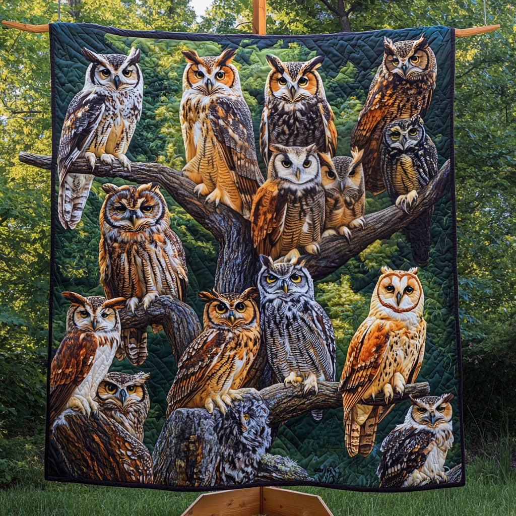 Nestled Wisdom Quilted Blanket