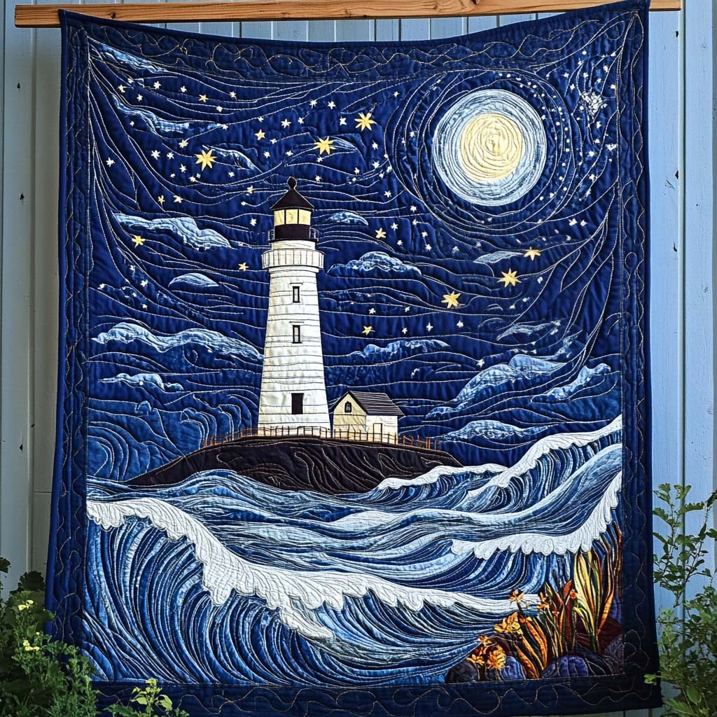 Night Beacon Quilted Blanket