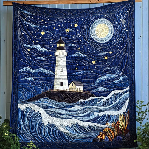 Night Beacon Quilted Blanket