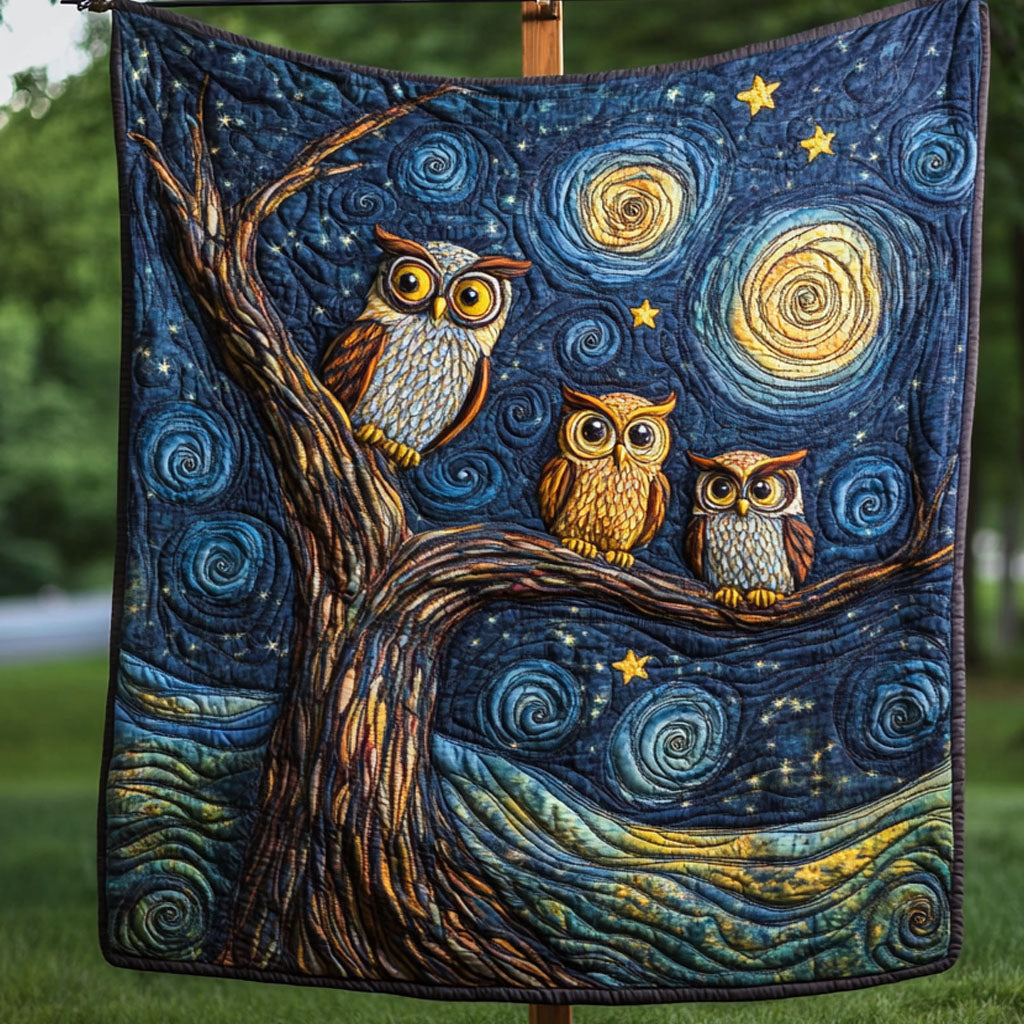 Night Watchers Quilted Blanket