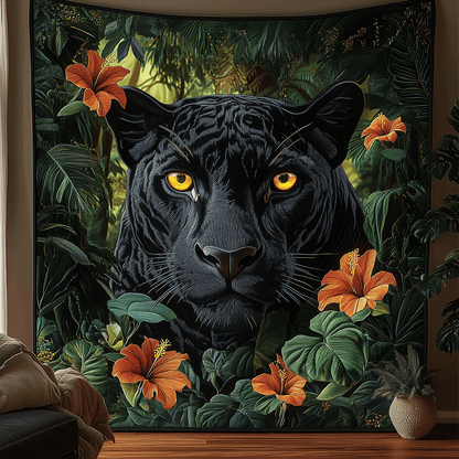 Nightfall Panther Quilted Blanket