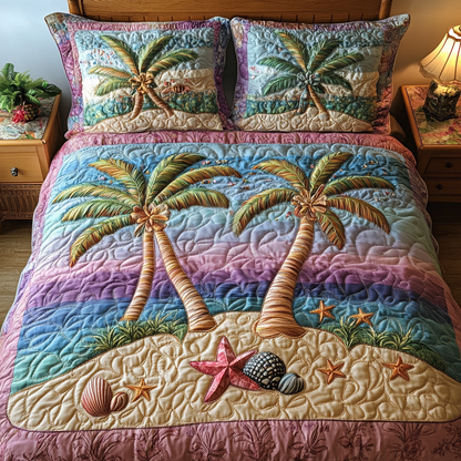 Nightfall Seascape 3-Piece Quilted Bedding Set