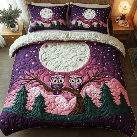 Nighttime Duo 3-Piece Quilted Bedding Set