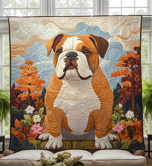 Noble Bulldog Guardian Quilted Blanket