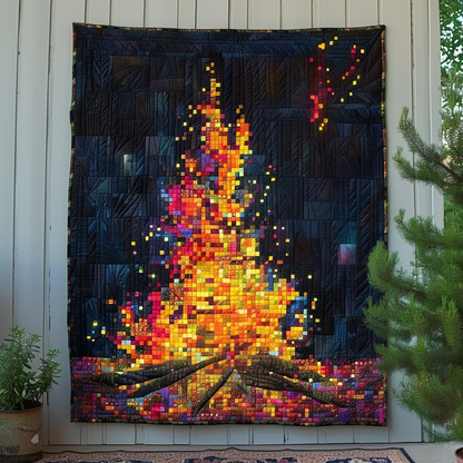 Nocturnal Fire Quilted Blanket