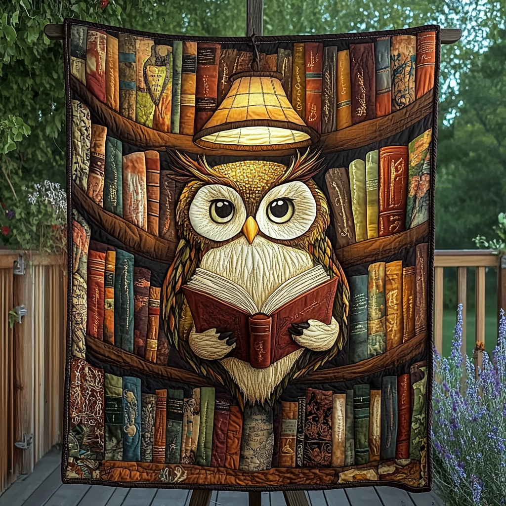 Nocturnal Knowledge Quilted Blanket