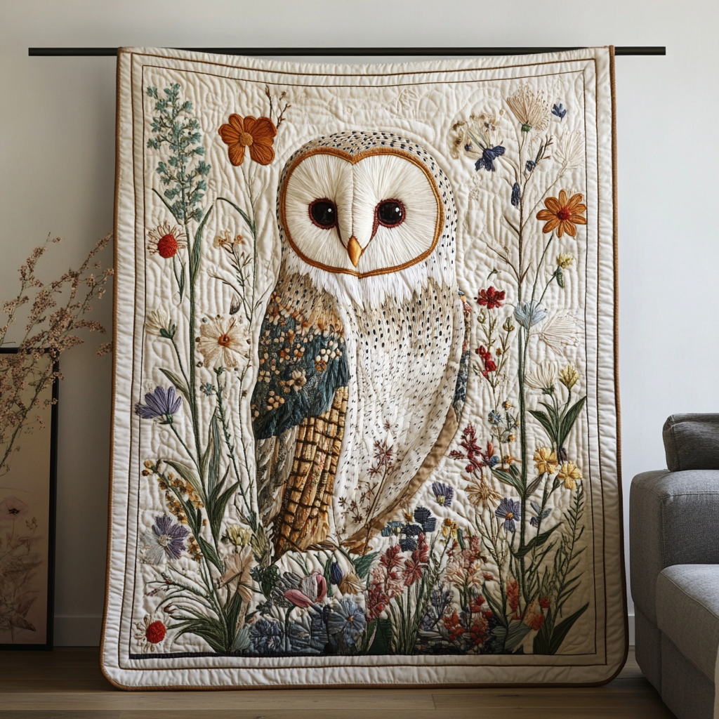 Nocturnal Wings Quilted Blanket