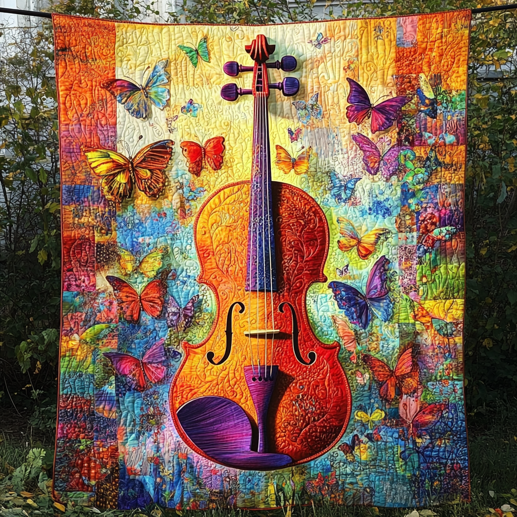 Nocturne Whispers Quilted Blanket