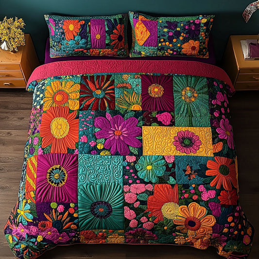 Nomadic Soul 3-Piece Quilted Bedding Set
