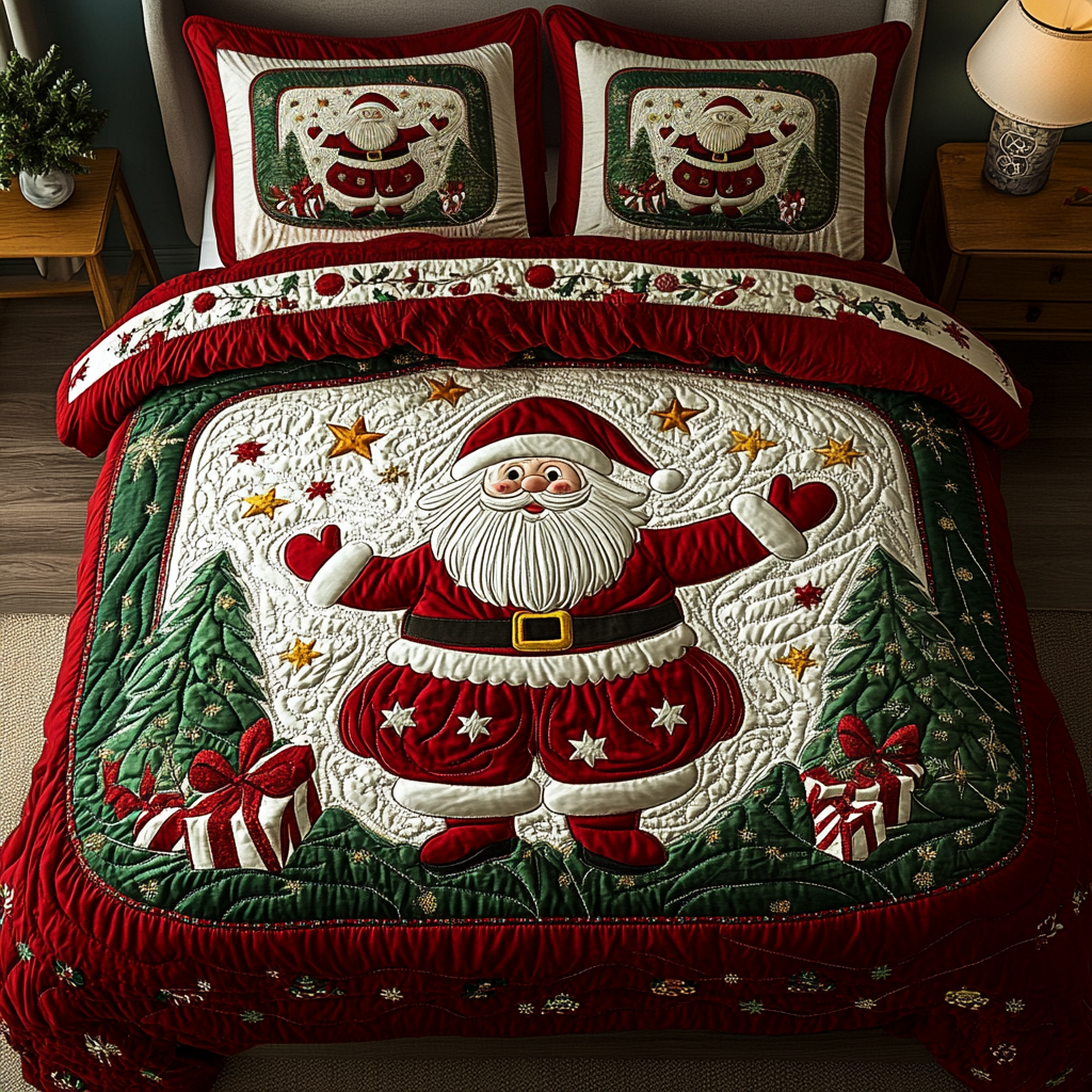 North Pole Cheer 3-Piece Quilted Bedding Set