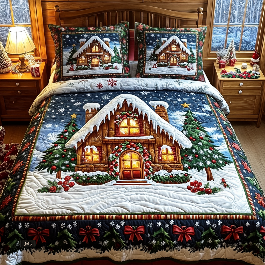 North Pole Nights 3-Piece Quilted Bedding Set