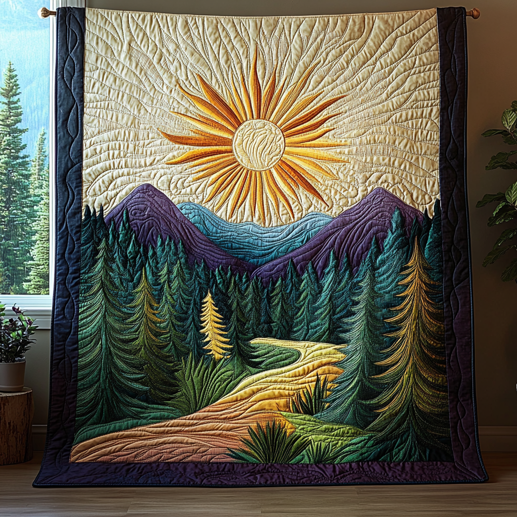 Northern Wood Quilted Blanket