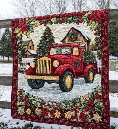 Nostalgic Wheels Quilted Blanket