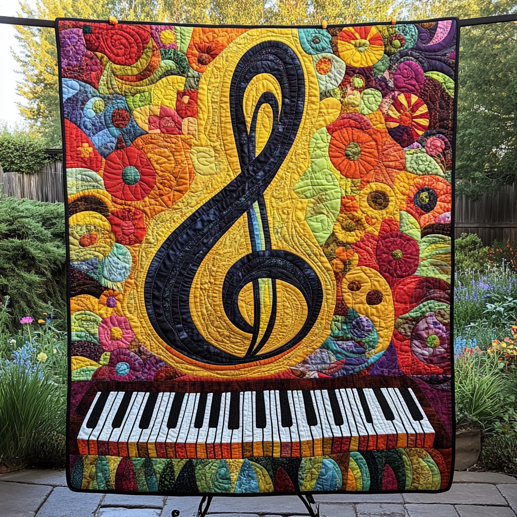 Noteworthy Dreams Quilted Blanket