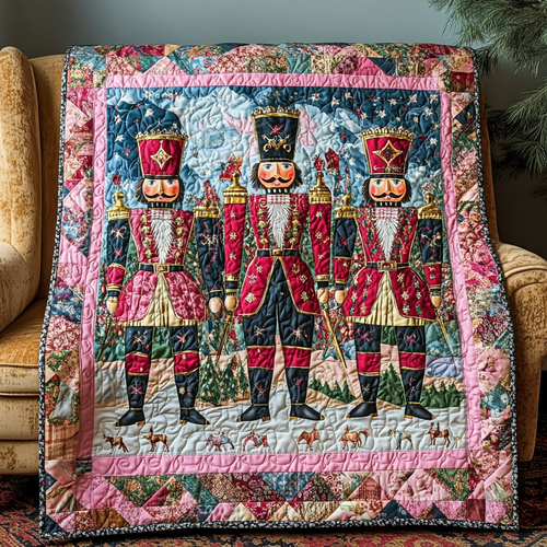 Nutcracker Toy Guard Quilted Blanket