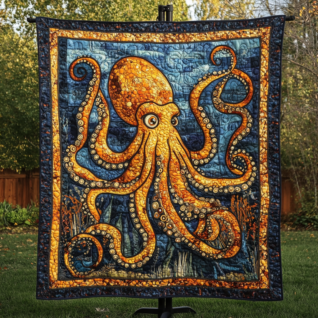 Ocean Abyss Quilted Blanket