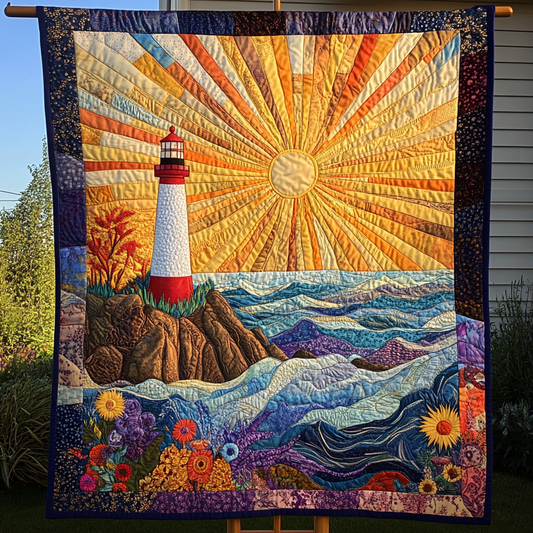 Ocean Beacon Quilted Blanket