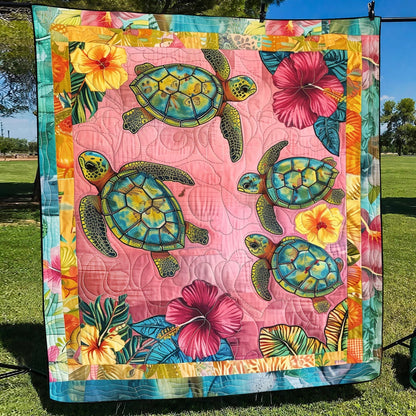 Ocean Blue Bliss Quilted Blanket