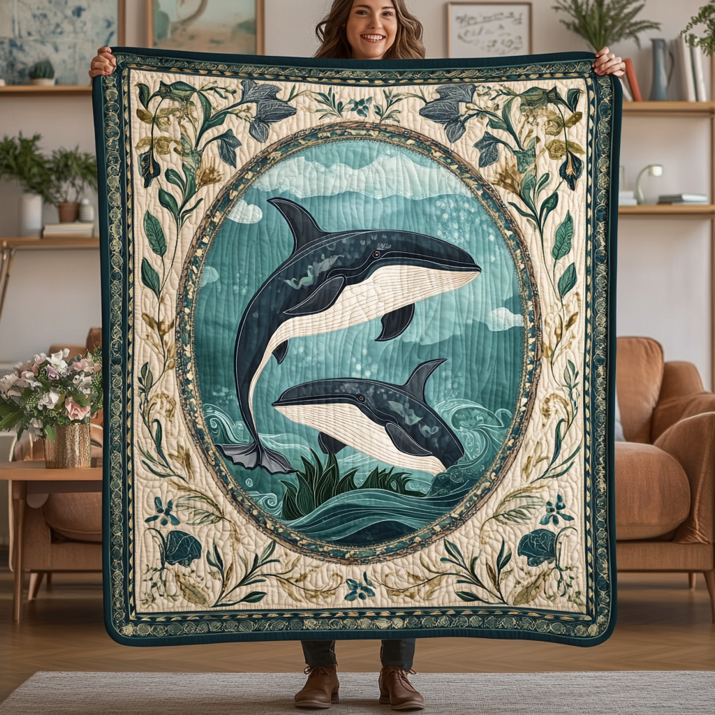 Ocean Life Quilted Blanket