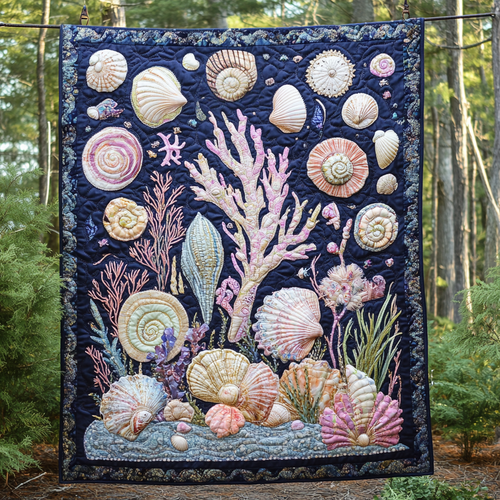 Ocean Treasures Quilted Blanket