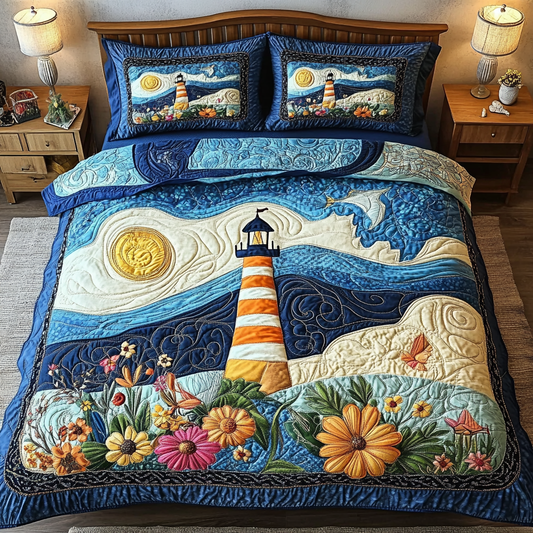 Ocean Watch 3-Piece Quilted Bedding Set