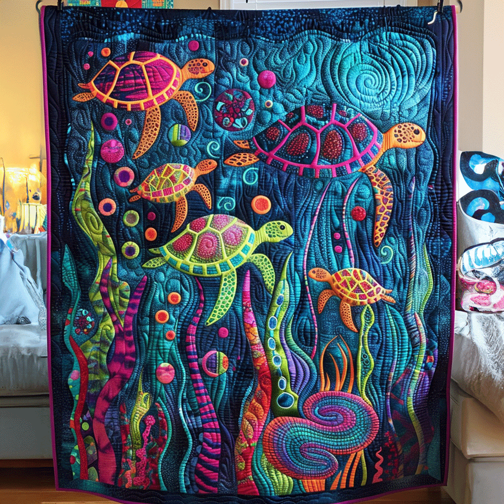 Oceanic Dream Quilted Blanket