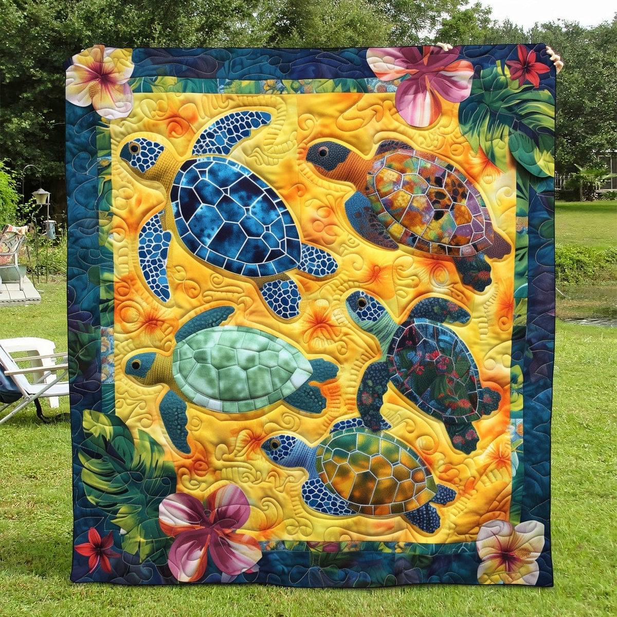 Oceanic Escape Quilted Blanket