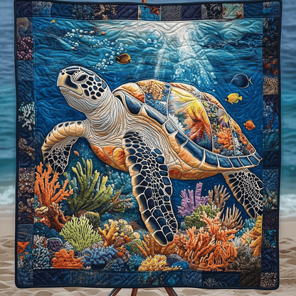 Oceanic Journey Quilted Blanket