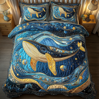 Oceanic Majesty 3-Piece Quilted Bedding Set