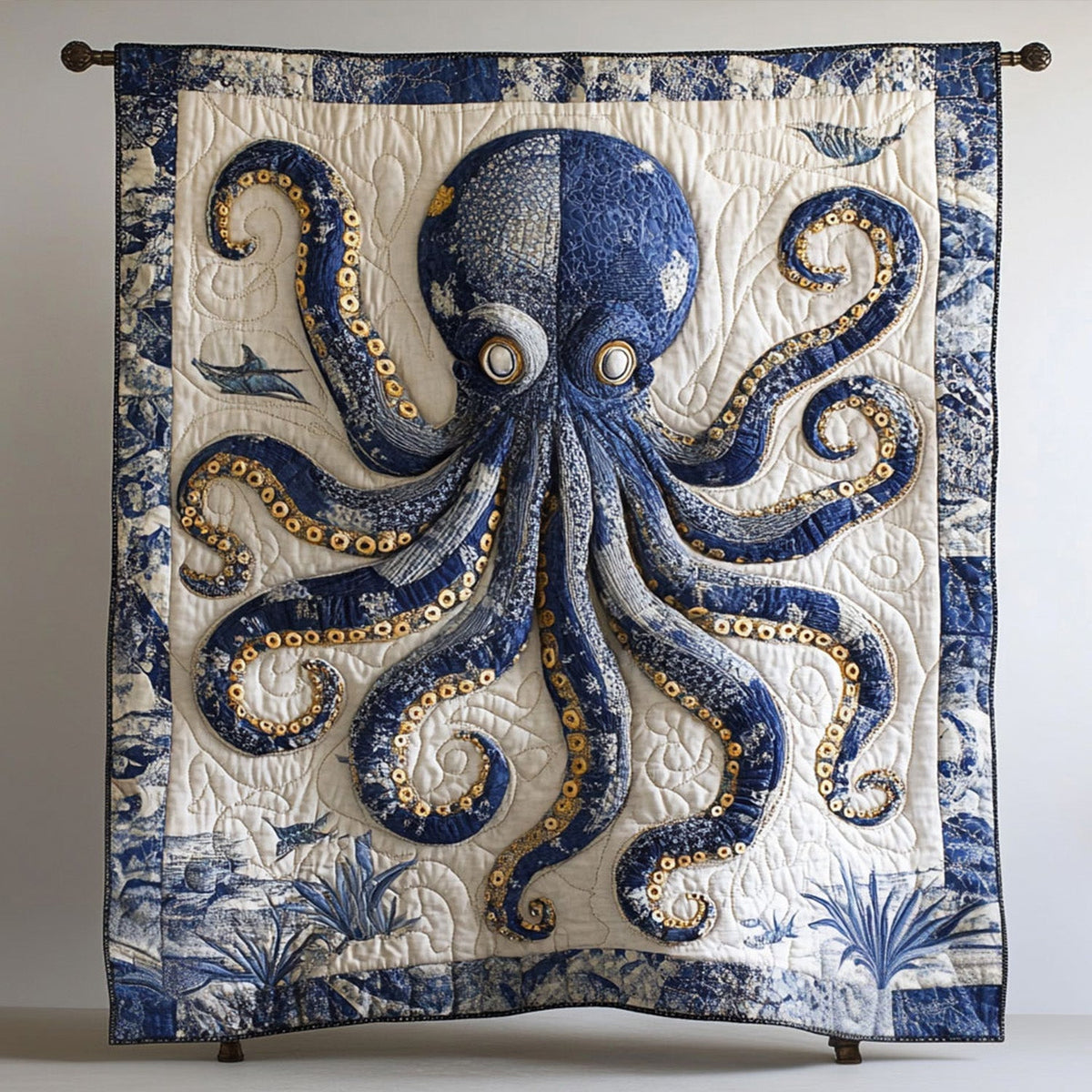 Oceanic Marvel Quilted Blanket
