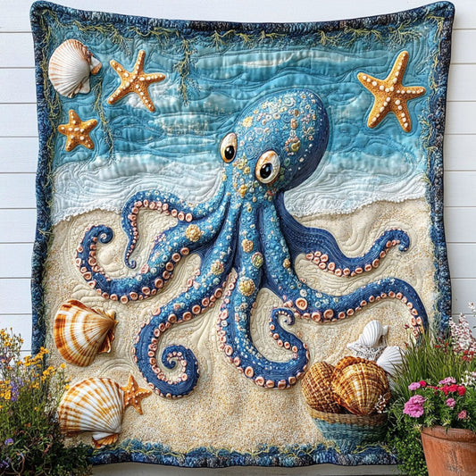 Octo Bloom Quilted Blanket