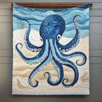Octopus Odyssey Quilted Blanket