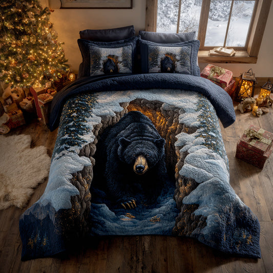 Onyx Bear Den 3-Piece Quilted Bedding Set